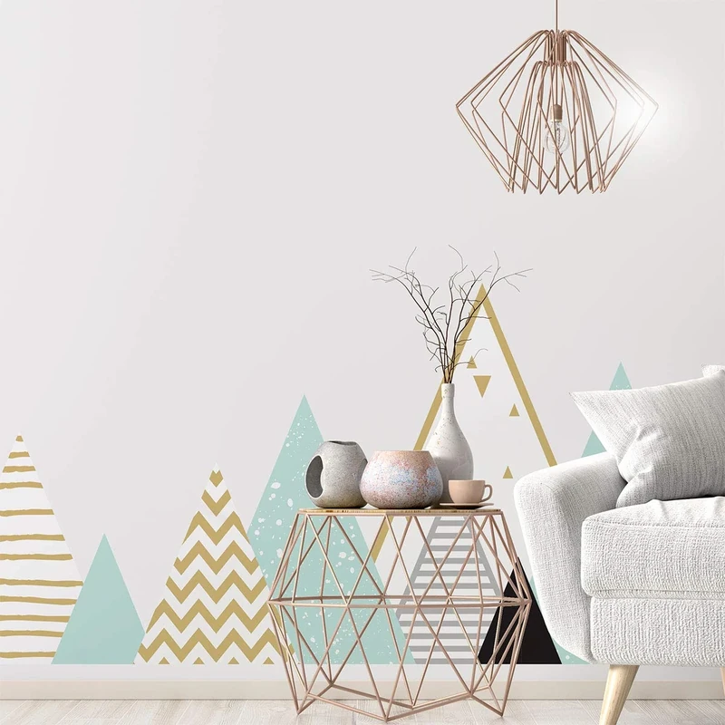 Kids Wall Stickers - Baby Room Decoration - Kids Wall Stickers - Scandinavian Wall Sticker - Giant Wall Sticker Scandinavian Atlas Mountains - H120 x W200 cm