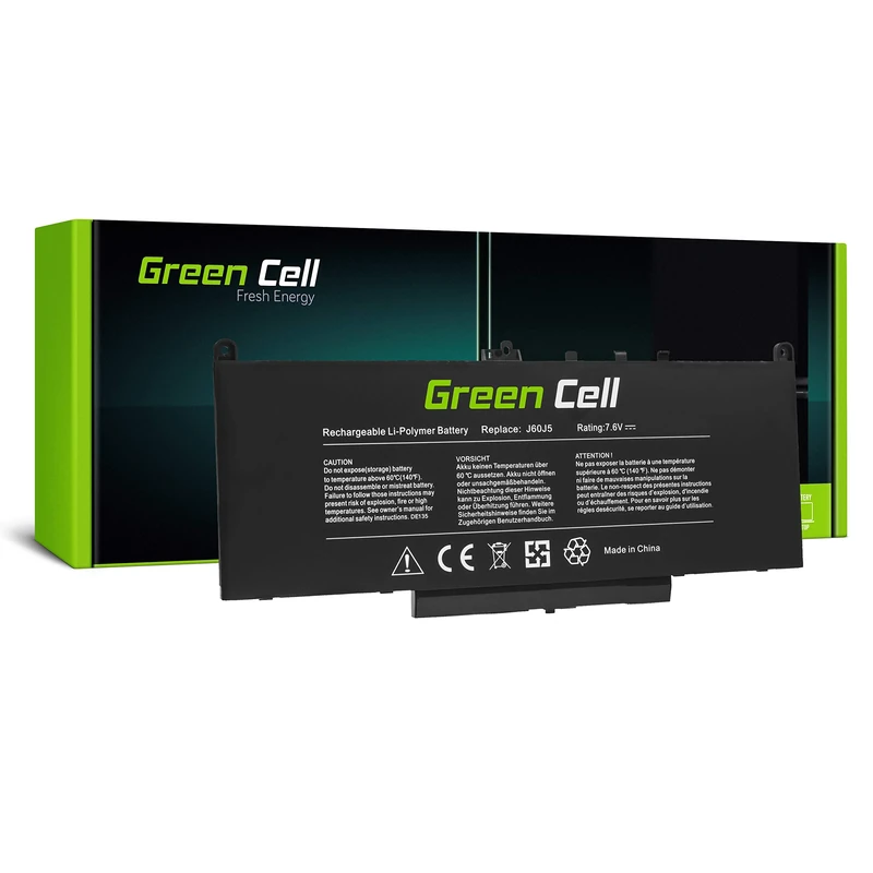 Green Cell Laptop Battery Dell J60J5 J6OJ5 01W2Y2 0242WD 0MC34Y for Dell Latitude E7270 E7470 - Image 1
