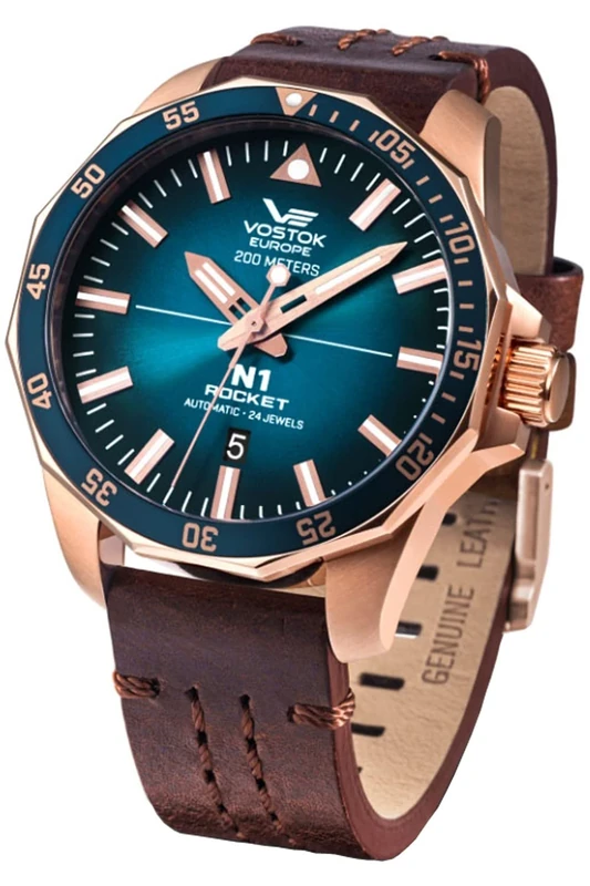 Vostok Europe Rocket Mens Analogue Automatic Watch with Leather Bracelet NH35A-225B616