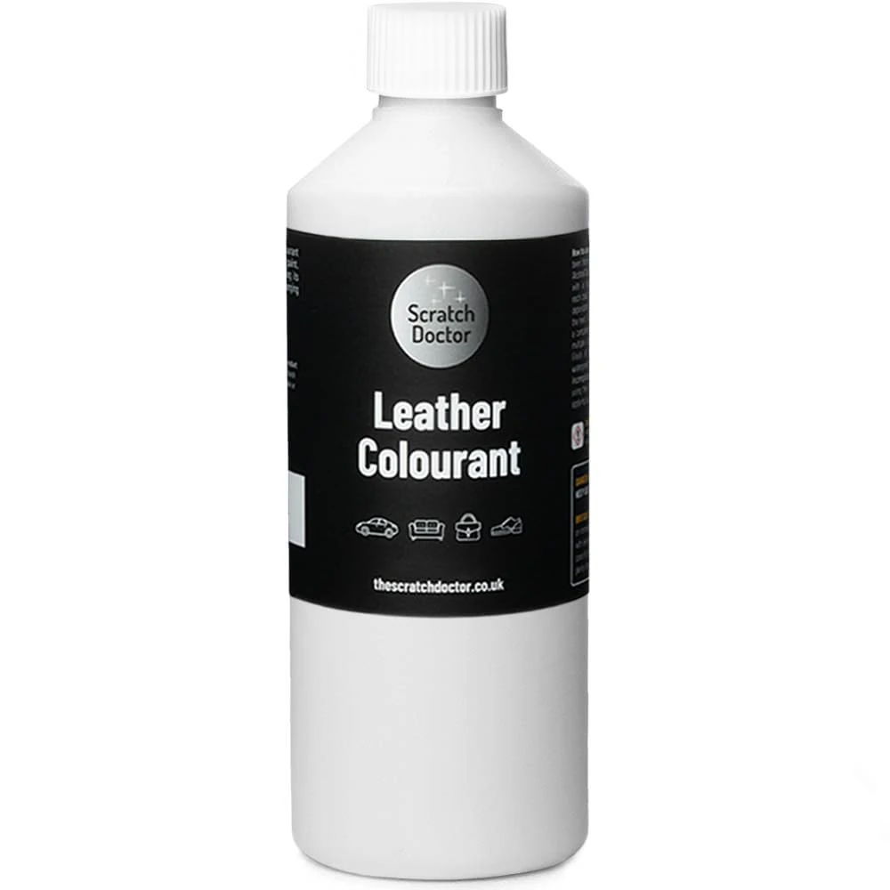 Scratch Doctor Leather Colourant Restore & Repair Leather Faux Vinyl Paint for Furniture Sofas Car Seats Shoes Handbags (White, 500ml)
