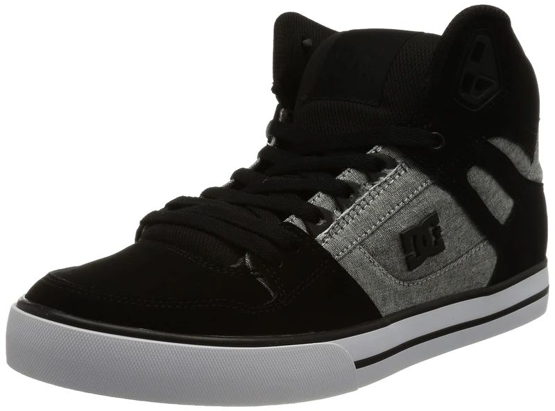 Dc Shoes Men's Pure Leather High-Top Shoes Sneaker, Schwarz, 6 UK