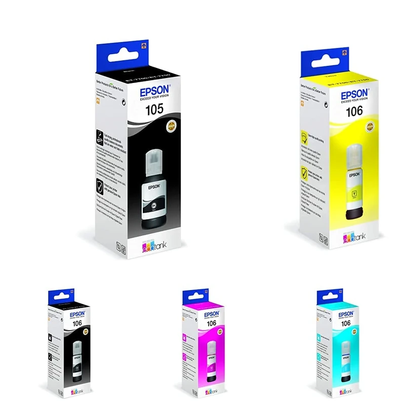 Epson EcoTank 105/106 Genuine Ink Bottle Bundle