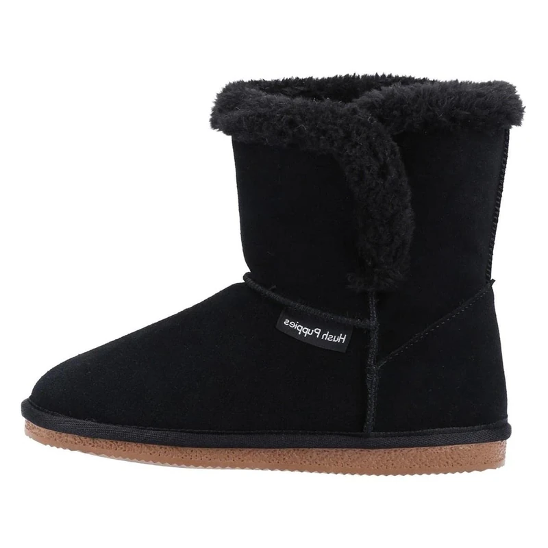 Hush Puppies Womens Ashleigh Slipper, Black, 7 UK