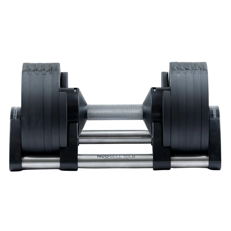 BodyTech x NUOBELL Collaboration Product, Adjustable Dumbbell, Multiple levels of Weight change with one-hand 50LB Black Plate