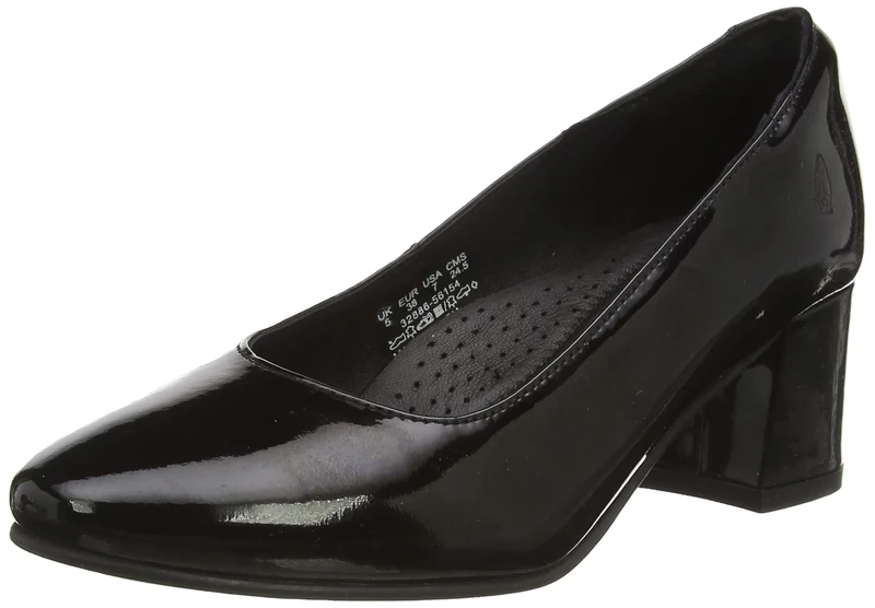 Anna Patent Court Shoes, Black, 3