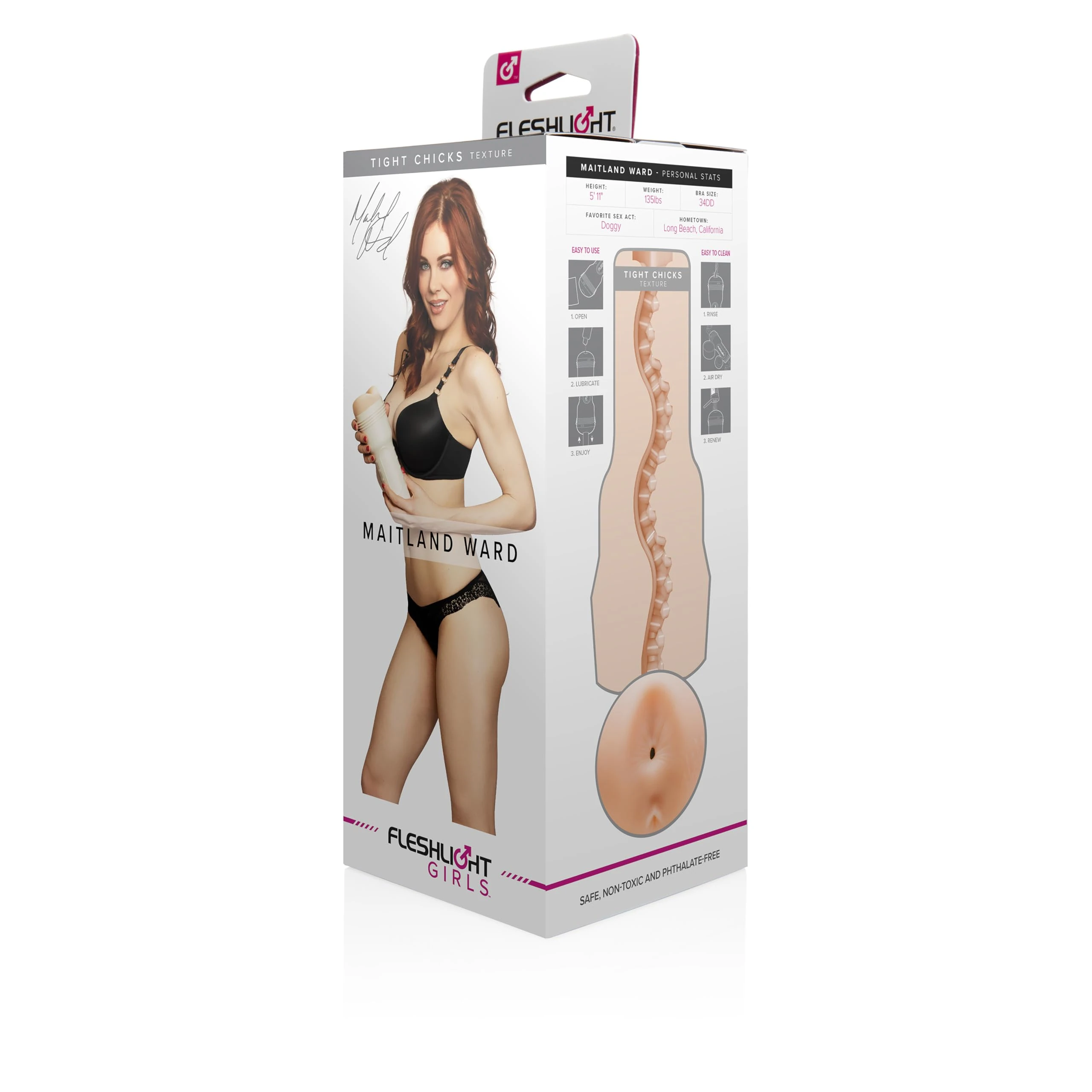 Fleshlight Male Sex Toys Maitland Ward – The Number One Male Masturbator Sex Toys for Men with Our Anal Fleshlight SuperSkin Pocket Pussy Technology