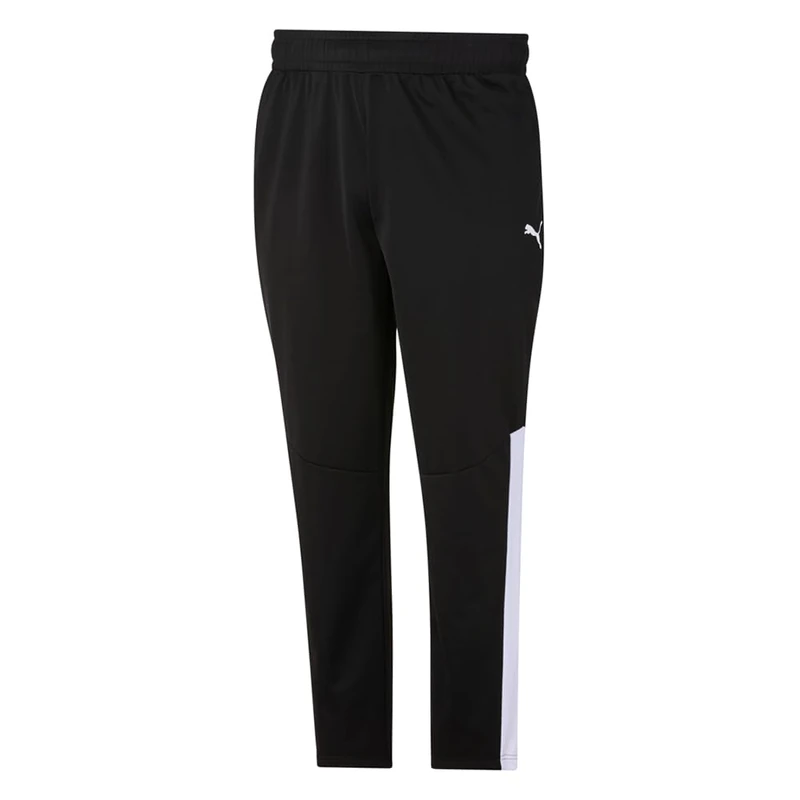 PUMA Men's Contrast Pants (Available in Big & Tall) Sweatpants, Black/White, Medium