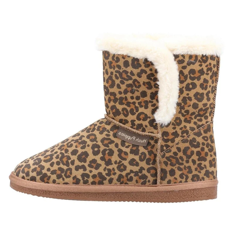 Hush Puppies Womens Ashleigh Slipper, Leopard, 7 UK