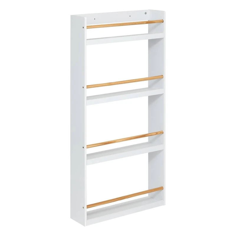 Atmosphera Classic 4-Tier Bookcase White - Image 1