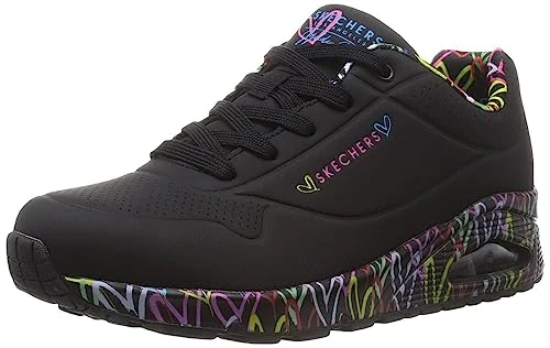 Skechers Women's Uno Loving Love Sneaker, Black, 5.5 UK