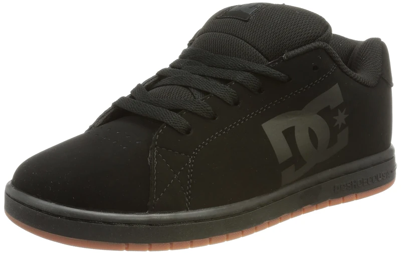 DC Shoes Men's Gaveler-Leather Shoes Sneaker, Black, 7.5 UK