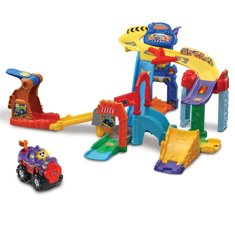 VTech VTech-80-540522 Rally Circuit Competition Interactive Playset for Cars TutTut Bolides, Toy Kids +1 Year-ESP Version (3480-540522), Cartoon, Colour, Single