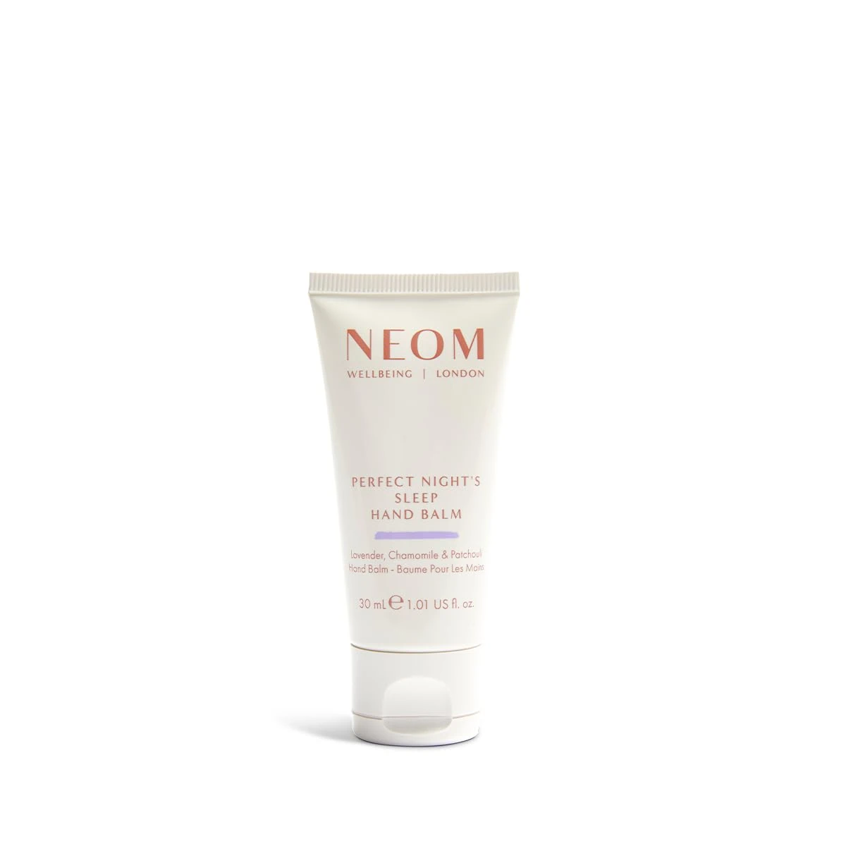 NEOM- Perfect Night's Sleep Hand Balm 30ml I Lavender, Chamomile & Patchouli I Essential Oils I Rich cocoa and shea butter I Nourishes & Softens