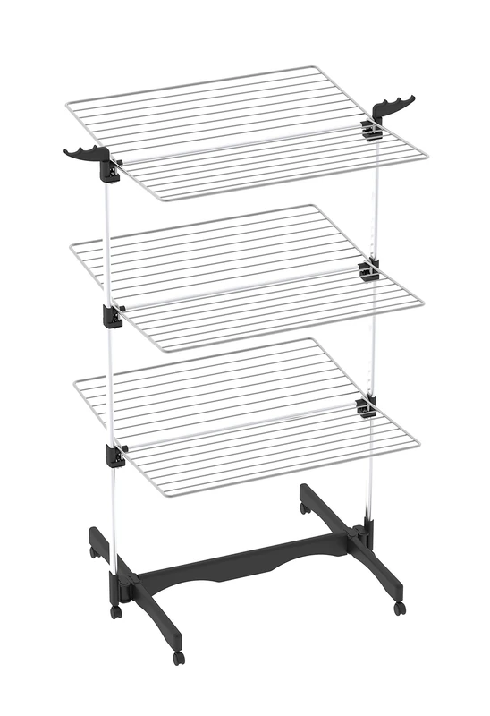 Colombo Vertical Laundry Drying Rack 3 Tiers, Steel, Silver, 40 Metres - Image 1