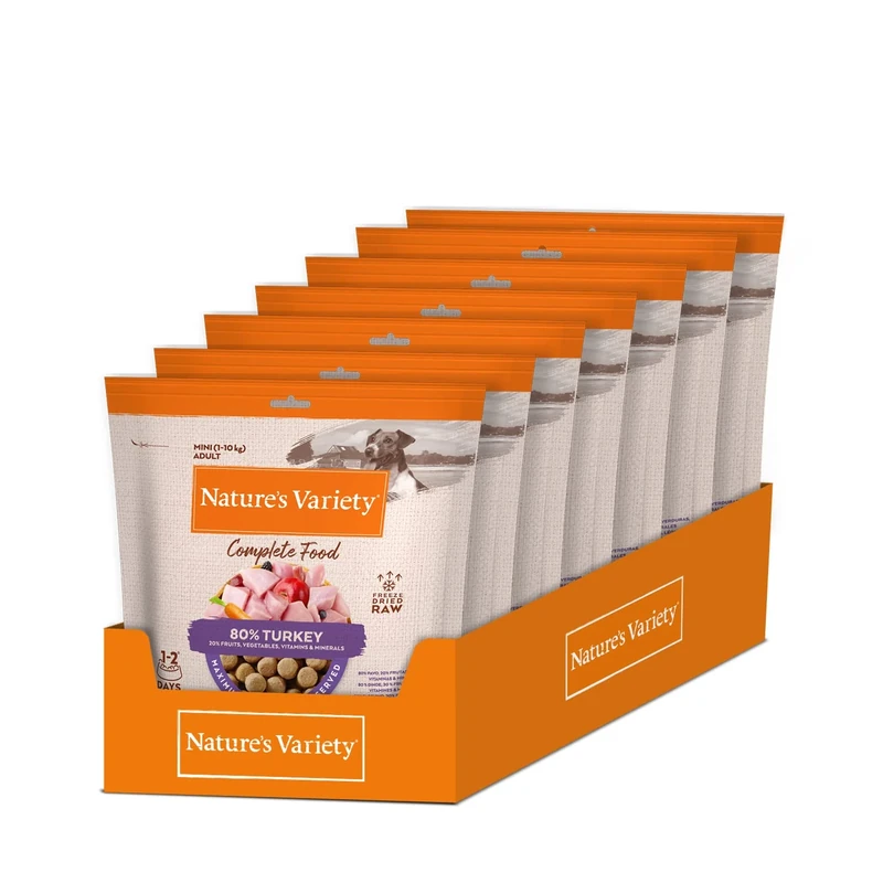 Nature's Variety Complete Freezed Dried Food Turkey for Dogs Mini and Small - Case 7 x 120 g
