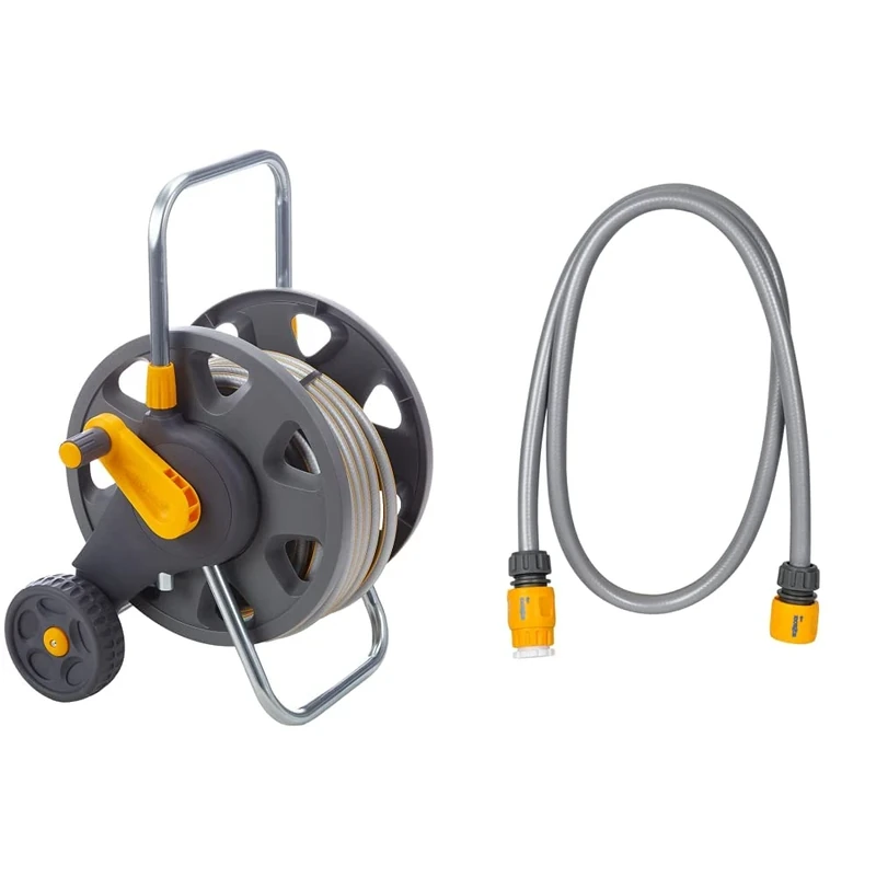 Hozelock 45m Assembled Hose Cart with 20m Hose & Hose Connection Set