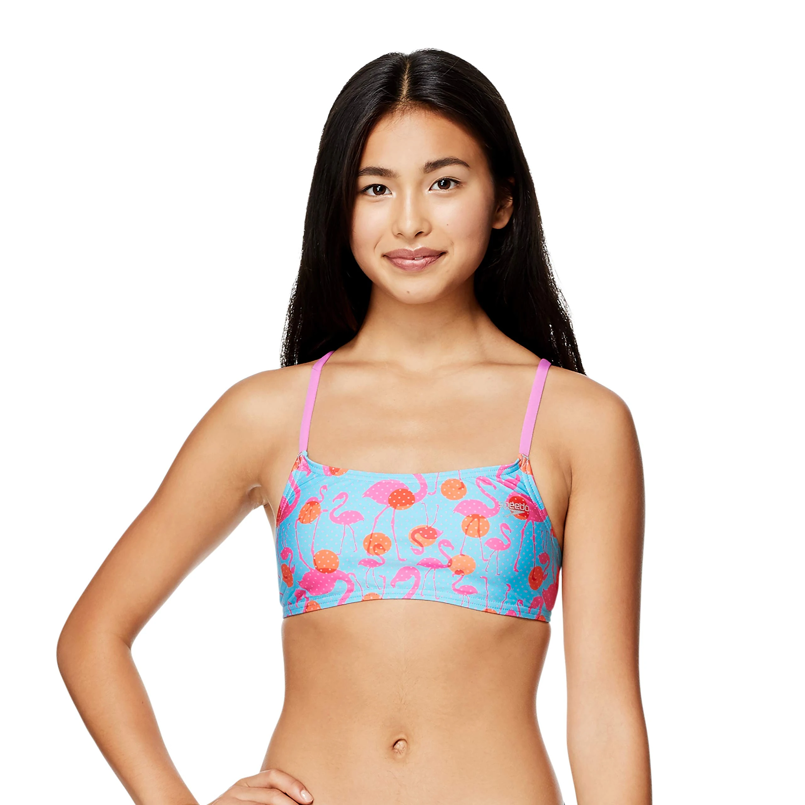 Speedo Women's Swimsuit Top Bikini Endurance Strappy Back Demi