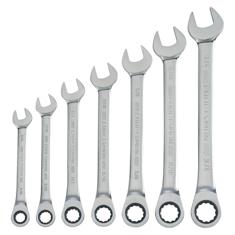Craftsman CMMT87020 7-Piece 12-Point Standard (SAE) Ratchet Wrench Set