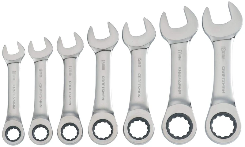 Craftsman CMMT87025 7-Piece 12-Point Metric Ratchet Wrench Set