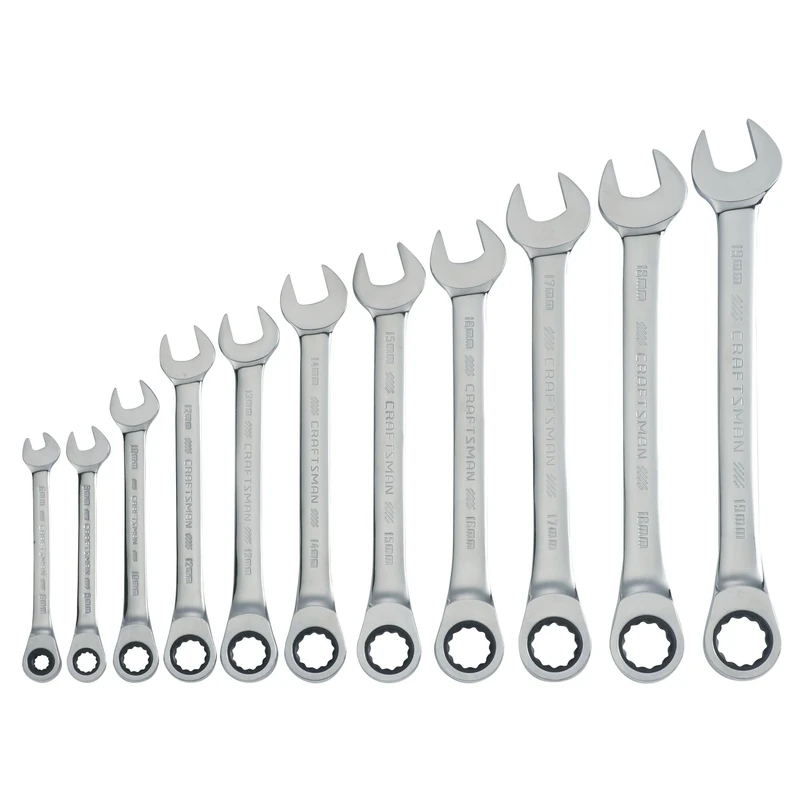 Craftsman CMMT87021 11-Piece 12-Point Metric Ratchet Wrench Set