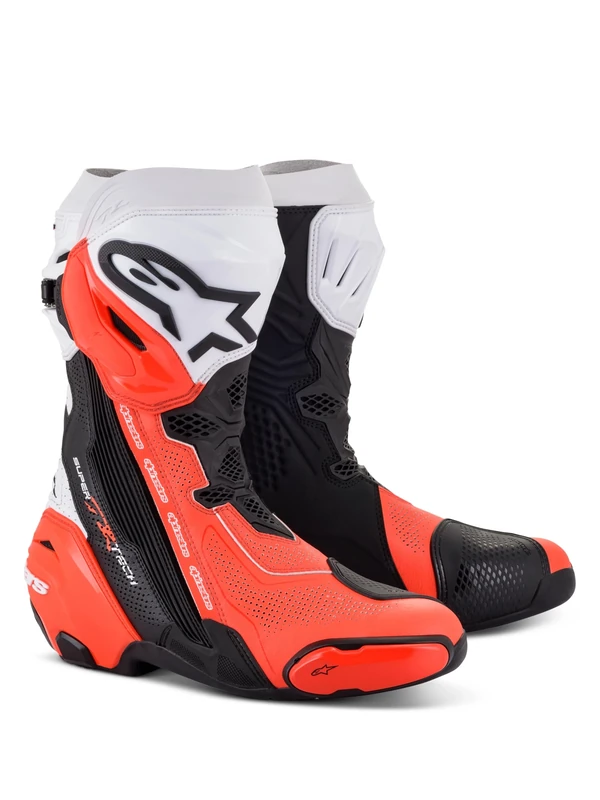 Alpinestars Men's X Construction Boot, Black, white, red, fluorescent yellow, 10 UK