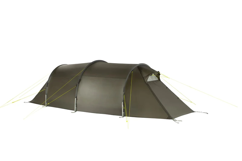 Tatonka Rokua 2-Person Tent - Waterproof, Lightweight Tunnel Tent with Front Entrance, Two Apses and Three Pole Arches (430 x 155 x 110 cm)