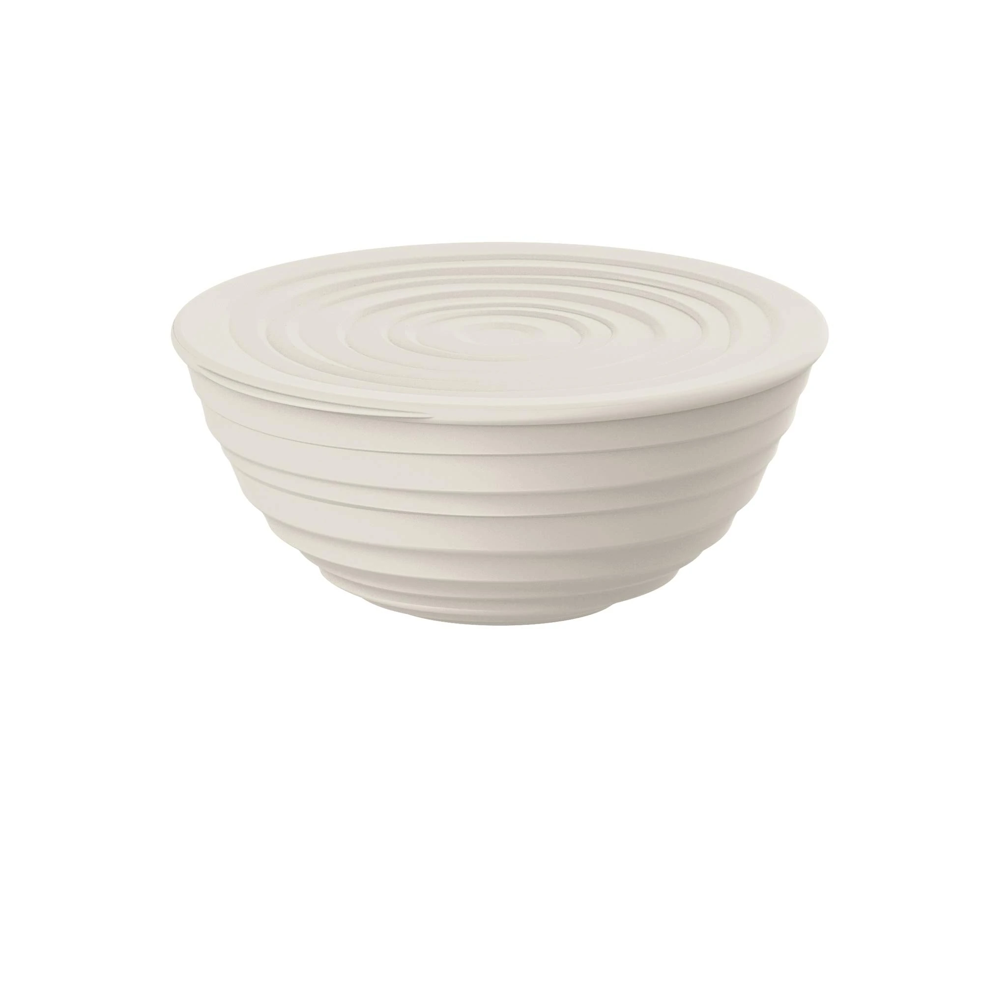 Guzzini - Tierra, M Bowl with Lid - Milk White, Ø 18xh7,8 cm | 1090 cc - 175003156