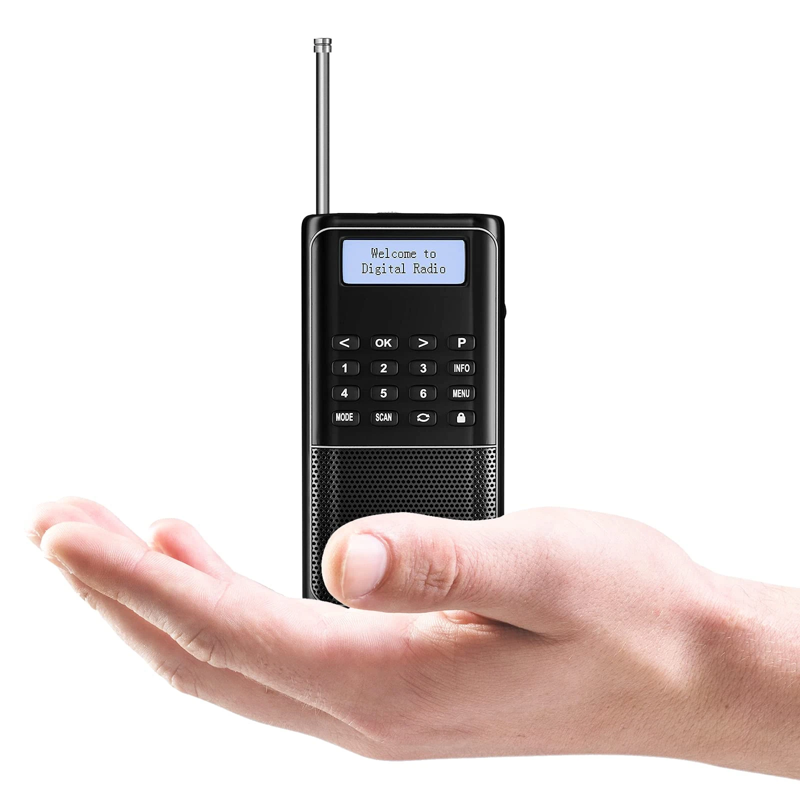 RD23 Portable Digital DAB DAB+ FM Radio with Built-in Bluetooth MP3, Battery Powered