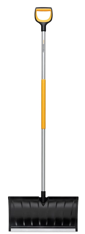 Fiskars snow shovel for shallow layers of snow, X-series, length: 173 cm, aluminium/polymer, black/orange/grey, 1057179