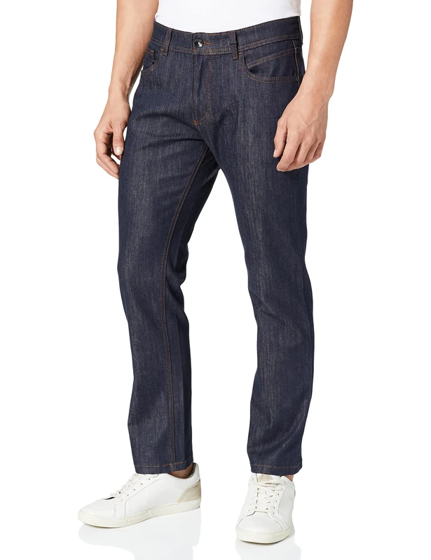 camel active Men's Regular Fit Houston Stretch Jeans Trousers, Dark Blue (Night Blue), 33 W/34 L