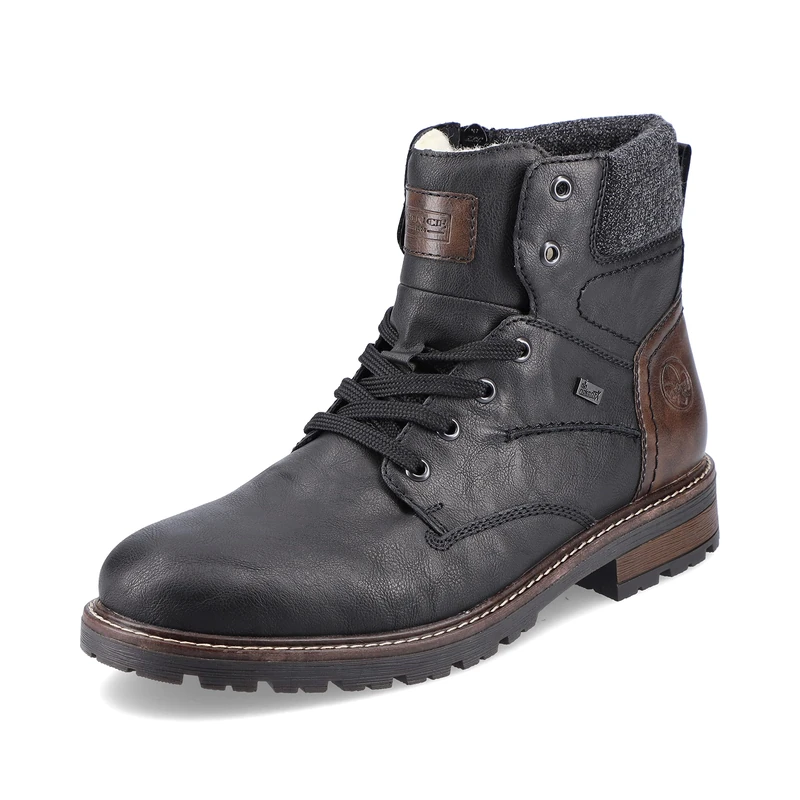Rieker Mens Fashion Boots Black Toffee Granite 32031 01 46 EU, Black Toffee Granite, 8 UK