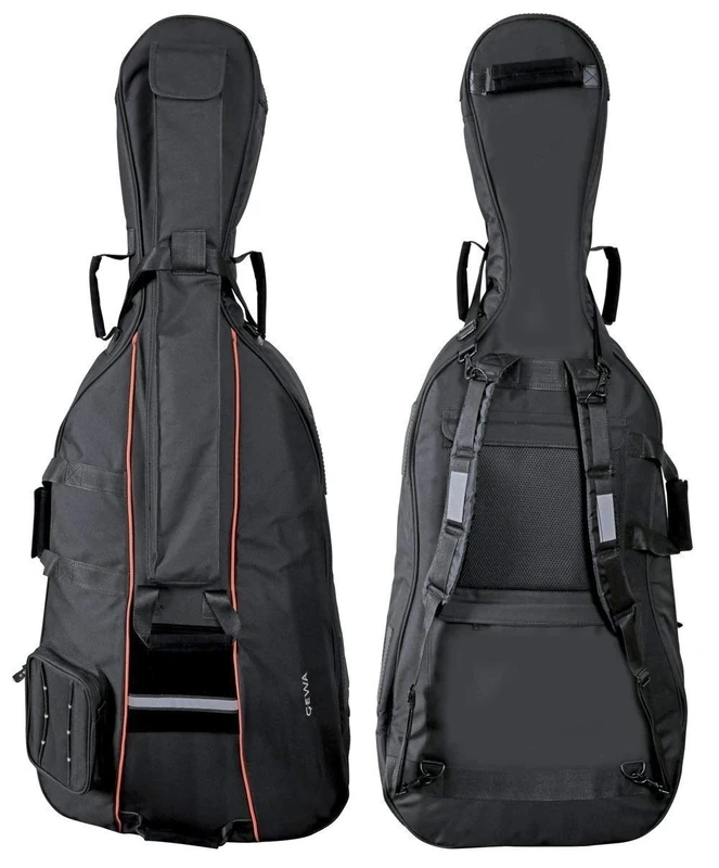 GEWA Cello Gig-Bag Premium 1/8-10mm padding with bow pocket and backpack straps