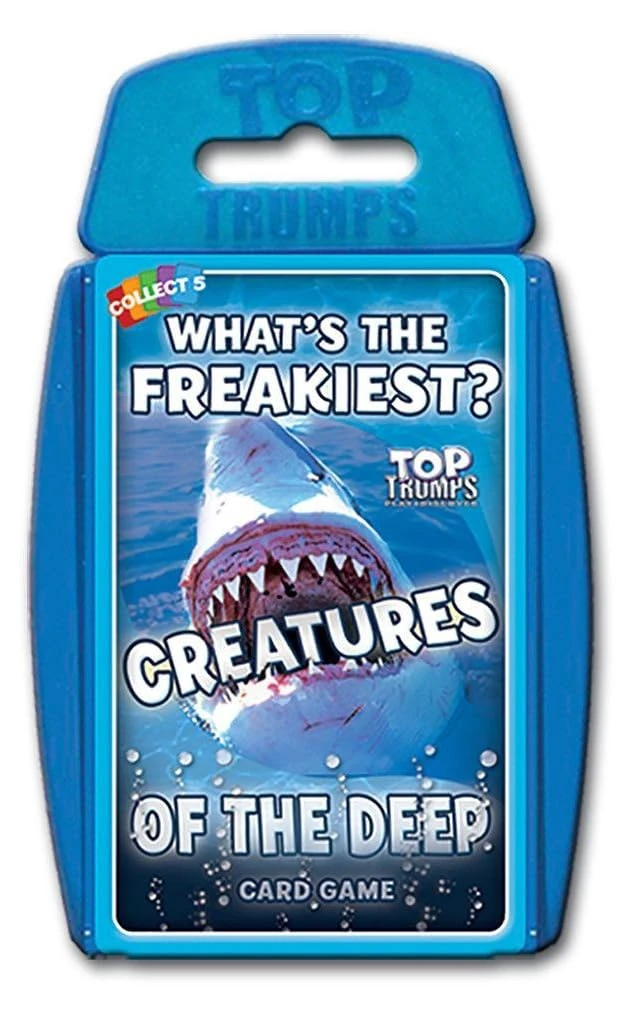 Top Trumps Creatures of the Deep Classics Card Game – Educational Gift for Kids Ages 6+, Learn Facts About Blue Blubber Jellyfish, Octopus & Penguins – 2+ Players