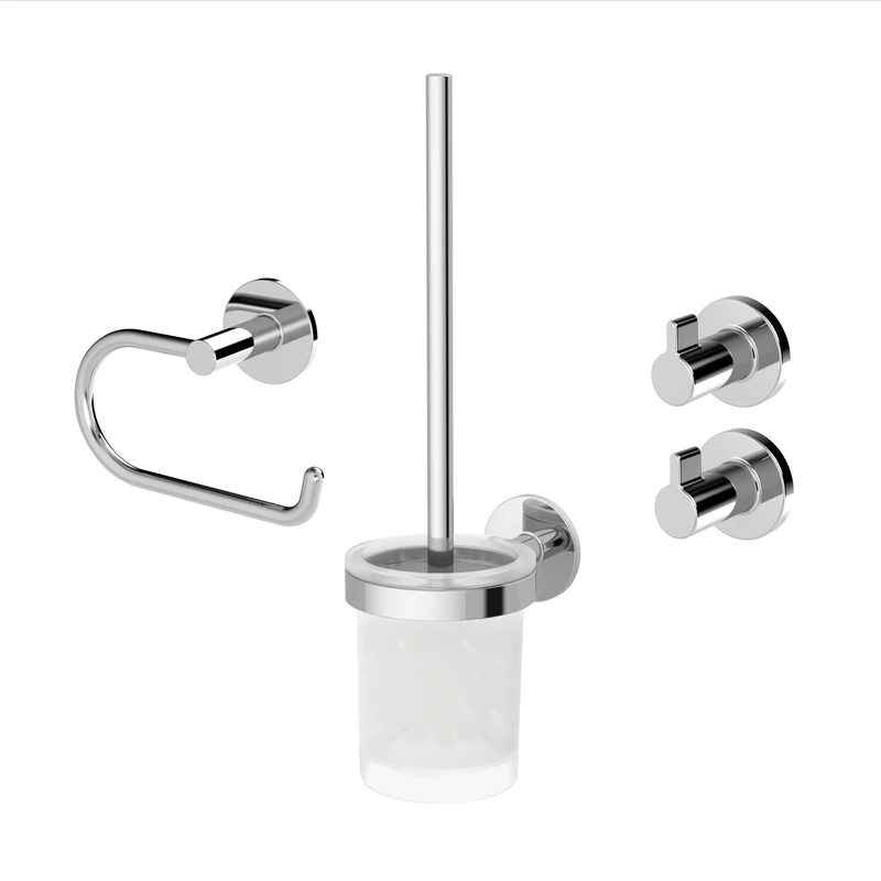 Vida set (hooks, paper holder, toilet brush). - Image 1