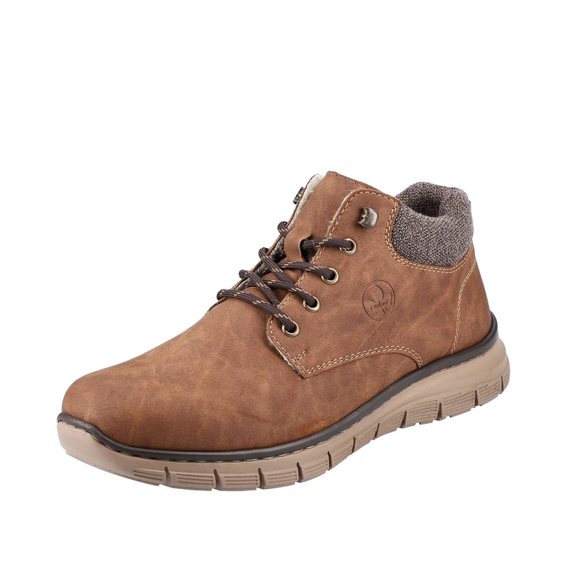 Rieker Men's Comfortable Shoes B5632, Men's Lace-Up Shoes, Brown 24, 9 UK