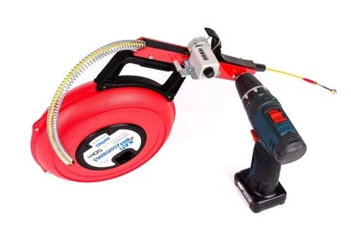 Katimex 101817 für das Einschieben von Ø 3 mm & 4,5 mm Glasfiberprofilen mittels Bohrmaschine Drive for Kati Flash with Length Gauge, Weight 360 g, red - Image 1