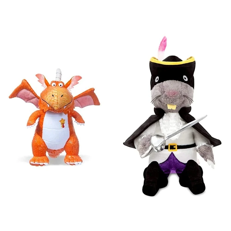 Zog the dragon 9inch Plush Soft Toy, Orange & 60849 The Highway Rat 9In