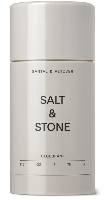 SALT & STONE Aluminum Free Deodorant | Extra Strength 48 Hour Protection for Women & Men | Made with Seaweed Extracts, Niacinamide & Prebiotics (Santal & Vetiver)