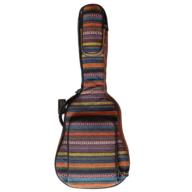 MUSIC FIRST Original Design 0.9" (23mm) Thick Padded Country Style Guitar Case, Bag for 40~41 inch Full Size Guitar