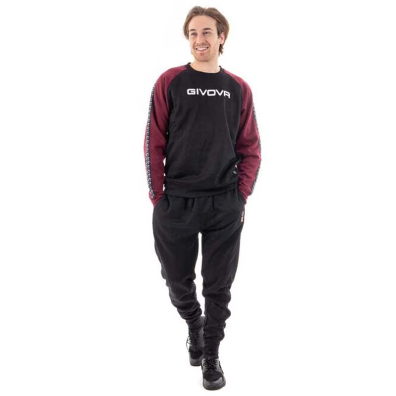 Givova Men's fit, Black/Garnet, XXS