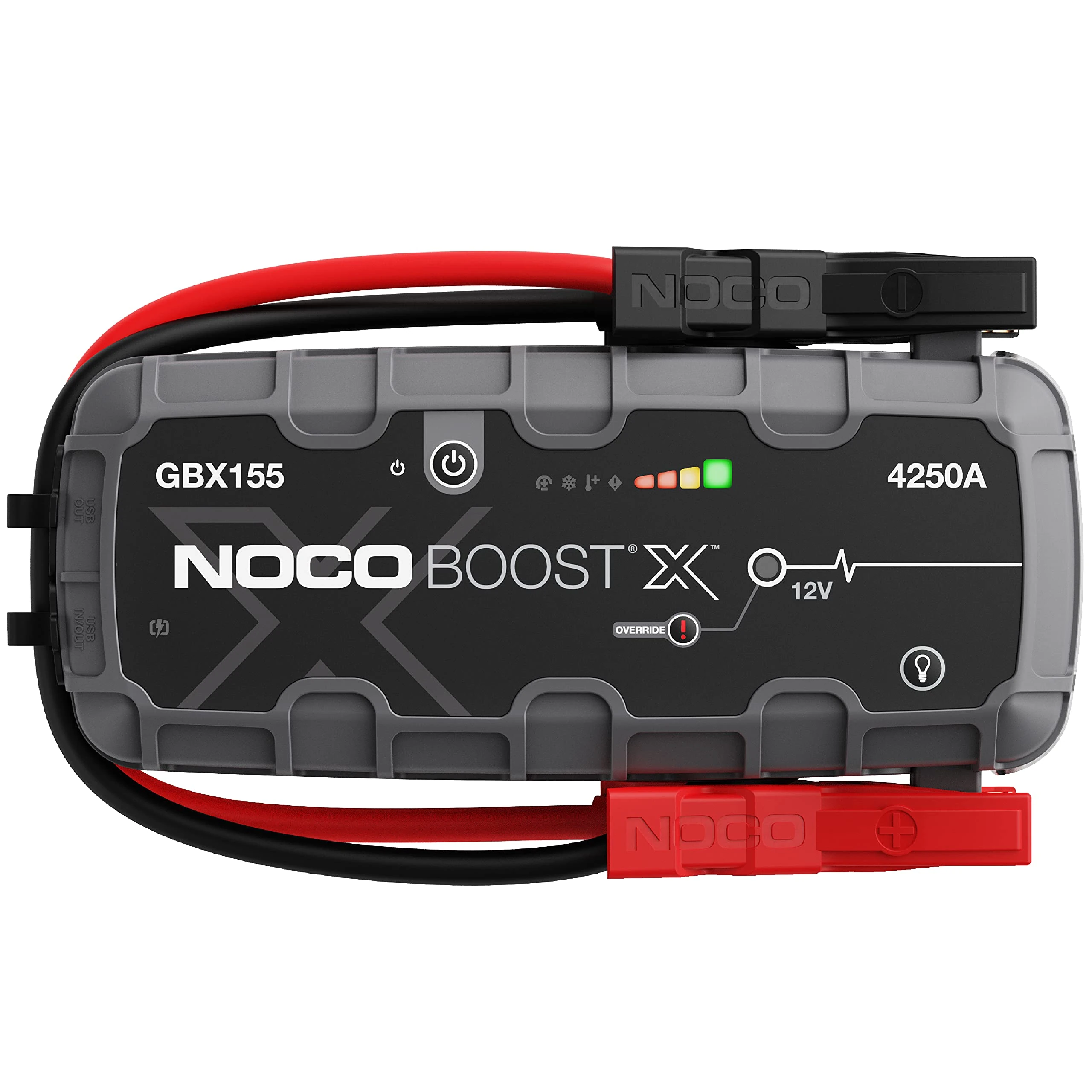 NOCO Boost X GB155: 4250A UltraSafe Jump Starter Power Pack – 12V Car Battery Booster, Portable Power Bank & Jump Leads - For 10.0L Petrol and 8.0L Diesel Engines