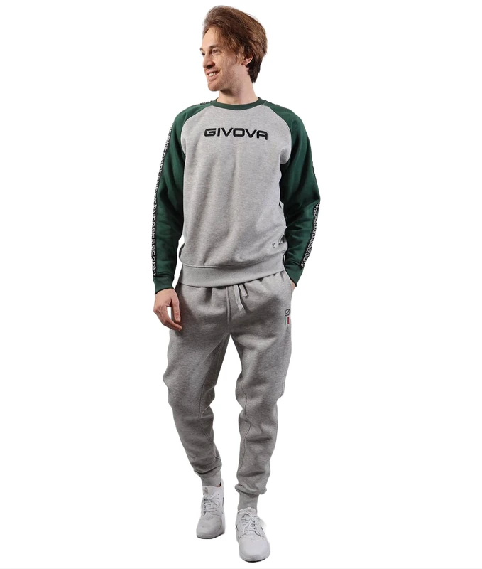 Givova Men's fit, Light melange grey/green, XS - Image 1