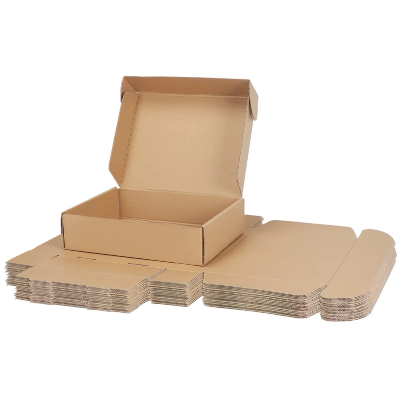 PHAREGE 20 Pack 12x9x3 inches Shipping Boxes Set for Small Business, Brown Corrugated Cardboard Box Mailers
