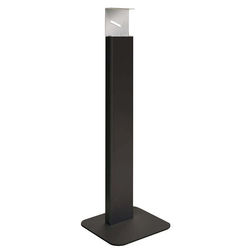 Alubox Outdoor Self-Standing Ashtray 30 x 30 x 98 cm in Stainless Steel and Aluminium – Made in Italy – Ideal for Commercial Exercises (Anthracite)