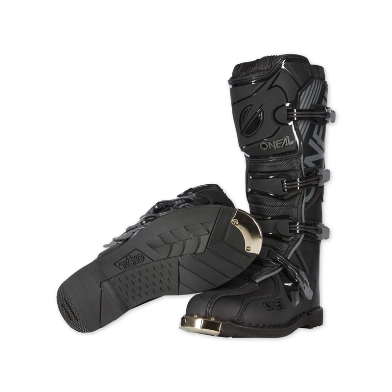 O'NEAL Motocross Boots TRIBUTE Boot I MX Enduro I Stable Motorcycle Boots Men & Women with Metal Sole Protection I Motorcycle Boots ergonomic I Black I Size 48/14