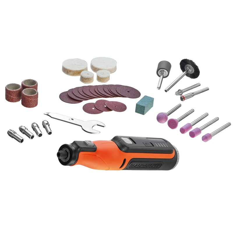 BLACK+DECKER BCRT8I-XJ Multifunction Rotary 7.2 V, 1.5 Ah, 37 Accessories, 7.2 V