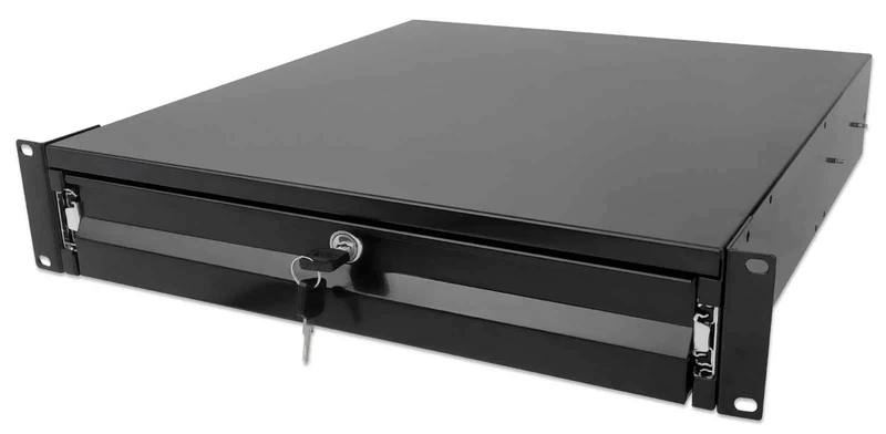 Intellinet 19 Inch Drawer 2HE Lockable 466 mm Deep Black