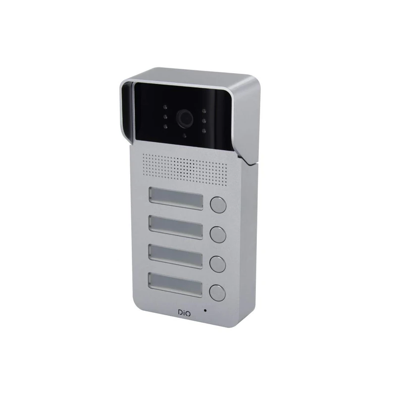 DiO Connected Home DIOVDP-MC04 Outdoor Multi Apartment Dio 4 Buttons, Grey