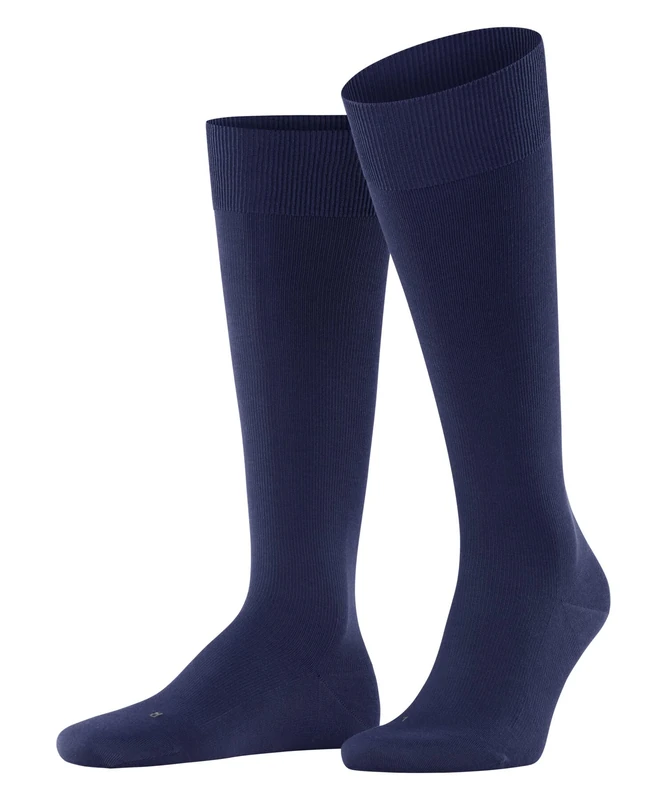 FALKE Men's Ultra Energizing M Kh Cotton With Compression 1 Pair Knee-High Socks, Blue Deep 6418, 8.5-9.5