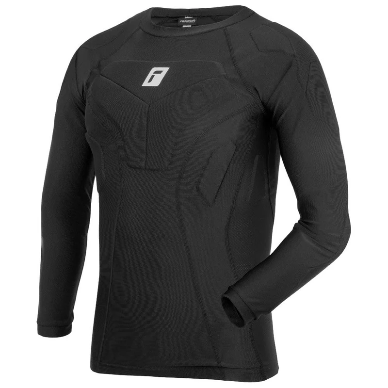 Reusch Men's Compression Shirt Padded Goalkeeper Shirt Black